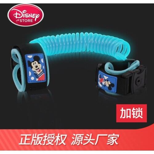 Disney 2021 Noctilucent Anti Lost Wrist Link Toddler Leash Safety Harness for Baby Strap Rope Outdoor Walking Hand Belt Band