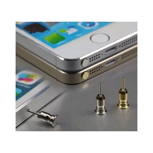 High Quality Dustproof Plug For iPhone Smart Phone Anti Dust plug 3.5mm Earphone Jack & Sim Card Needle Mobile Phone Tool Tray