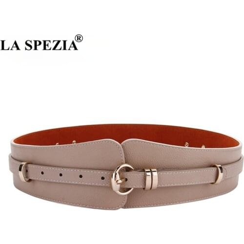 Wide Belts for Dresses Genuine Leather Cummerbunds for Women Brown Black Real Cowskin Vintage Brand Wide Corset Belt