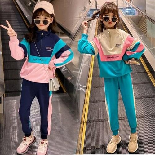 Toddler Baby Tracksuit Girl Clothes Sets Long Sleeve Letters Printed T-shirt+Pants Outfit Kids Fashion Costume Children Clothes