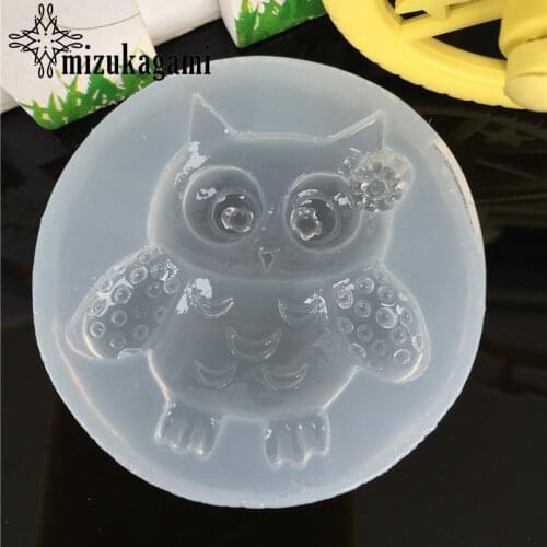 1pcs UV Resin Jewelry Liquid Silicone Mold Cartoon Animal Owl Resin Charms Molds For DIY Intersperse Decorate Making Jewelry