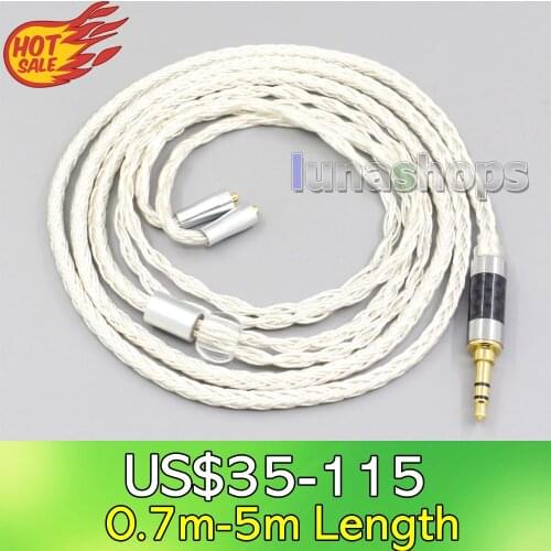 LN007222 16 Core OCC Silver Plated Earphone Cable For Westone W40 W50 W60 UM10 UM20 UM30 UM40 UM50 Pro
