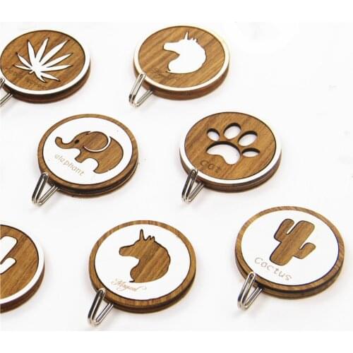 Nordic INS wind 2Pcs Car Clothes Wall Stickers Hook Door Towel Bathroom Hook Kitchen Bathroom Wall Hanger Key Hanger Wall Hanger