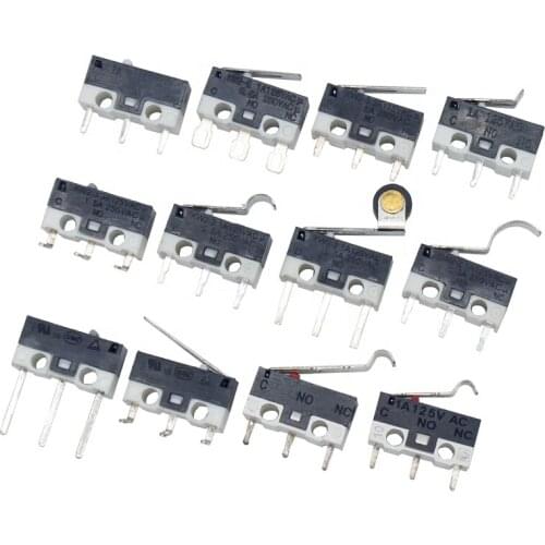 Micro Limit Switch Momentary Push Button Switch 1A 125V AC Mouse Switch 3Pins Long Handle Roller Lever Arm SPDT