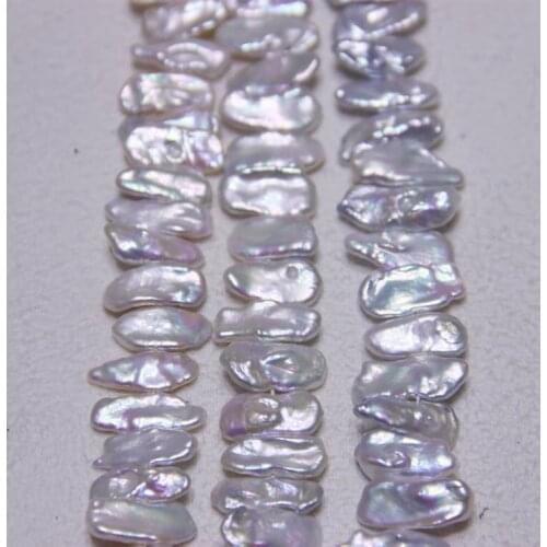 7*16mm Big Size KESHI PEARLS STRAND Loose Pearl Necklace Real Pearl Strand String 38cm Long DIY Jewelry Necklace/Bracelet