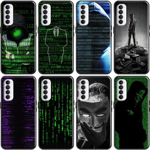 Matrix Hacker Case For Realme 6 Pro 7 X2 X7 X50 XT C3 For OPPO Reno 4 Pro A9 2020 OnePlus Nord 8 7 Pro