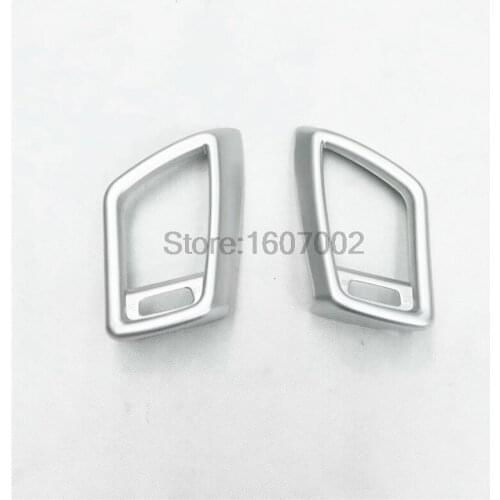 For Nissan X-TRAIL Rogue 2017 ABS Chrome Matte Front Air Conditioning Vent Cover Trim Outlet Trims 2pcs