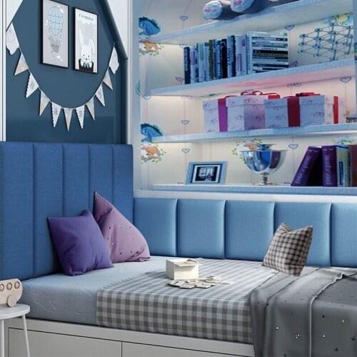 Home Decor Bed Headboard Bedroom Tatami Soft Pack Anti-collision 3d Wall Stickers DIY Bed Railings Stick Sticker Self-adhesive