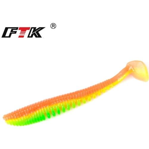 FTK Fishing Lure 75mm 100mm 125mm Astringency Wobblers Soft Lures Shad Carp Odor attractant Silicone Baits