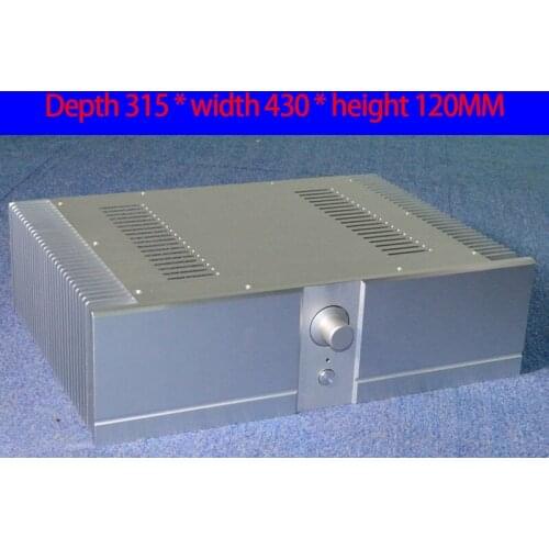 KYYSLB 315*430*120MM All Aluminum Class A DAC Amplifier Chassis Box House DIY Enclosure with Cooling Holes Amplifier Case Shell