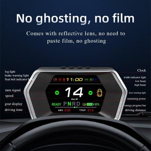 Model 3 Model Y HUD Head-Up Display Overspeed Warning Windshield Projector Battery Safety Driving Alarm System for Tesla