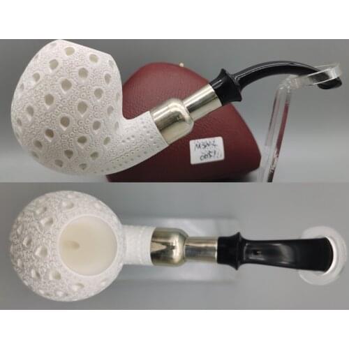 MSN.L0051 Finest Block Turkey Meerschaum Sepiolite pipe by Muhsin Erdogan pipe - Hand Carved Tobacco Smoking New Big