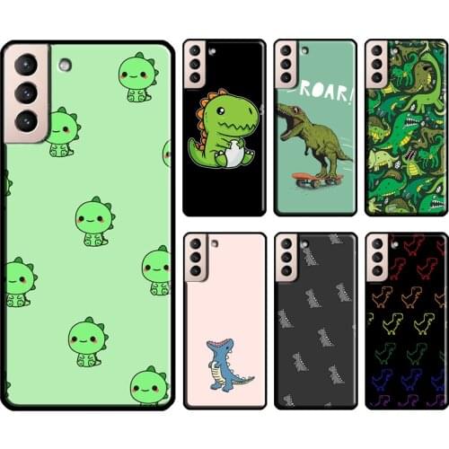 Fun Dinosaur Pattern Dino Soft Cover For Samsung Galaxy S10 S8 S9 S20 Plus Note 10 Note 20 Ultra S21 S20 FE Case