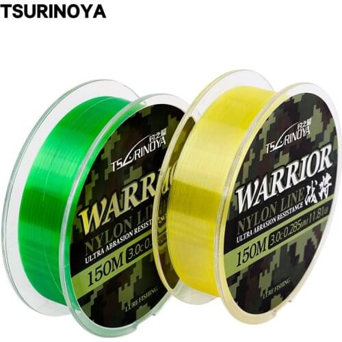 TSURINOYA 150m Nylon Fishing Line Durable Monofilament Rock Sea Fishing Line 0.165-0.285lb Strong Smooth Long Casting Carp Wrie