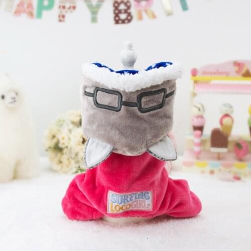 Small Dog Clothes Warm Pet Clothing For Fall And Winter Season Four Legs Thick Cotton Jumpsuits Dogs