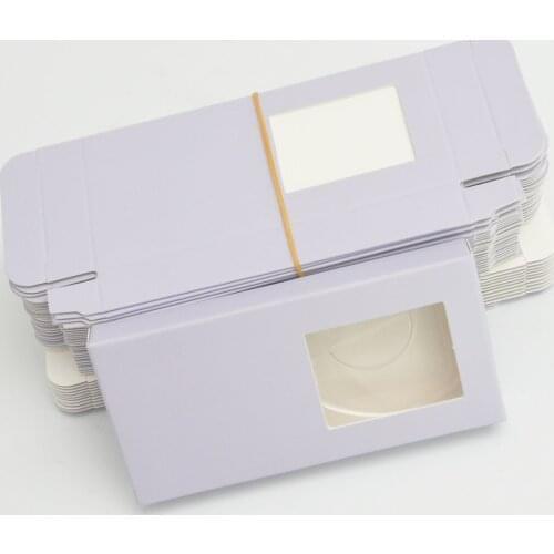 Wholesale False Eyelash Packaging Window Lavender Box Lash Boxes Packaging Custom Logo Faux Mink Eyelashes Bulk Case Supplies
