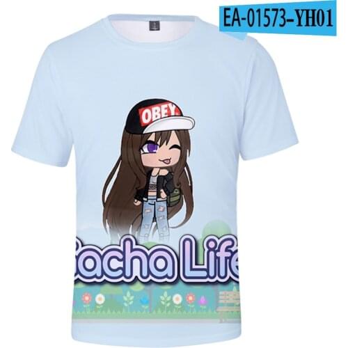 Game Gacha Life Tee Loose Casual Men Women Tshirt Boys/girls Short Sleeve 3D T Shirt Adults Summer Tee Print Gacha Life Clothes