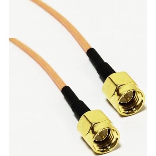 100PC WIFI antenna cable SMA Male Plug Switch SMA Male Plug pigtail adapter RG316 15CM 6" wholesale