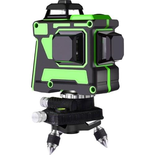 12 Lines 3D Laser Level Self-Leveling 360 Degrees Horizontal And Vertical Cross Lines Green Laser Beam Line With Lithium Battery