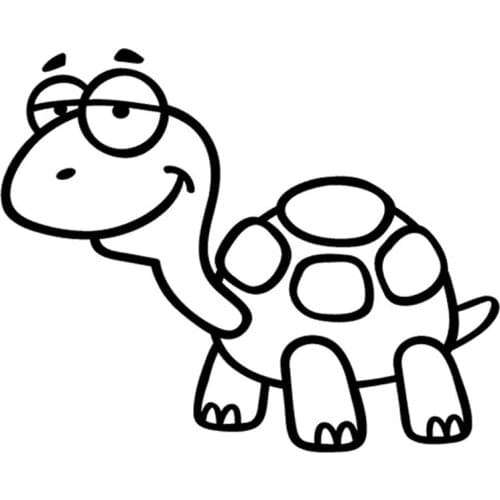 15.2*12.5CM Snappy Tortoise Vinyl Car Styling Reptile Pet Animal Decorative Car Sticker Black/Silver C9-2244