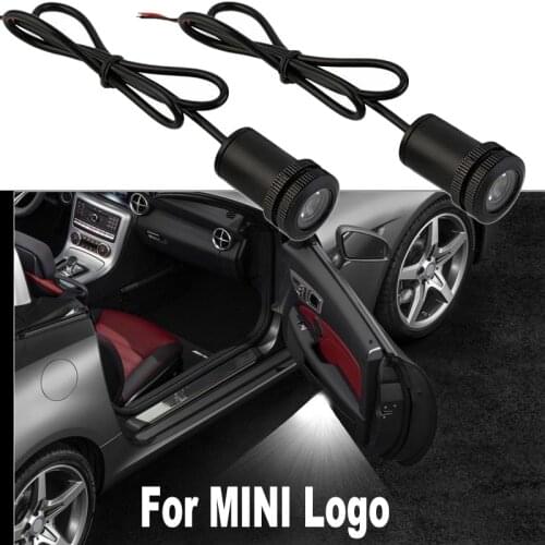 2-4 pcs Car Door LED Logo Projector Courtesy Light For Mini Clubvan Countryman Paceman Roadster Cooper Shadow Ghost Accessories