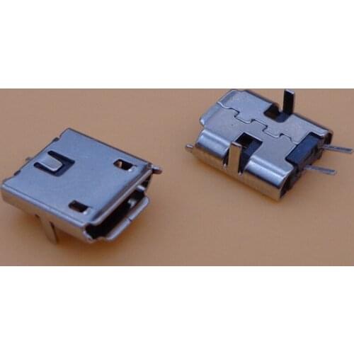 20pcs New model Heightened 5-pin Tablet PC PAD Charge port Socket Mini Micro USB Jack Connector DIP feet 2pin