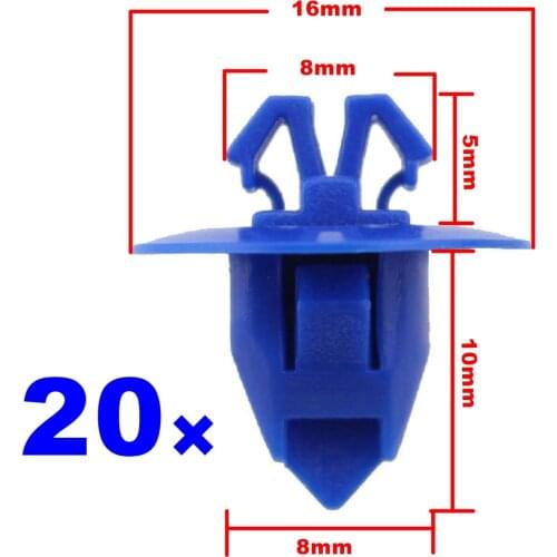 20pcs Clips Mountings Fastener Screws Bracket Rivet for Toyota RAV4 4Runner FJ Cruiser Highlander 75495-35010