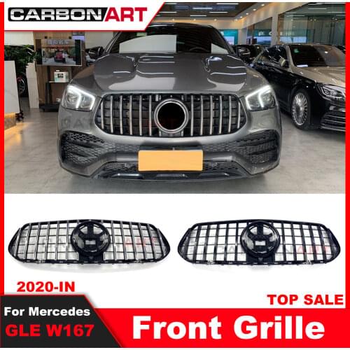 2020 GLE Class W167 GT R grille for MB new GLE Class W167 SUV 4 Matic front racing grille benz GLE300 GLE350 GLE450
