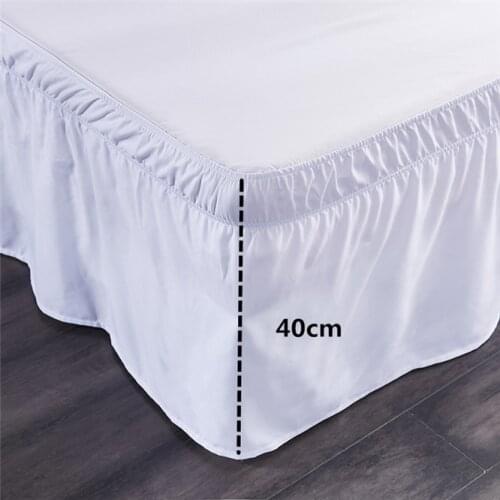 3 Size Bed Skirt White Bed Shirts without Surface Elastic Band Single Queen King Easy On/Easy Off Bed skirt Bedding home textile