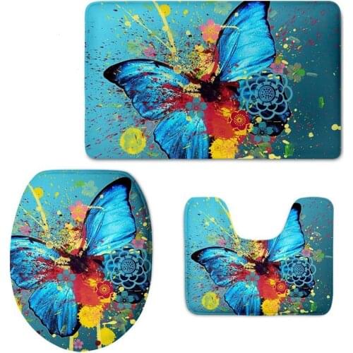 3 PCS/SET Plush Toilet Seat Cover Bathroom Carpet Home Hotel Luxury Winter Warm Mould-Proof Pad Anti-Slip