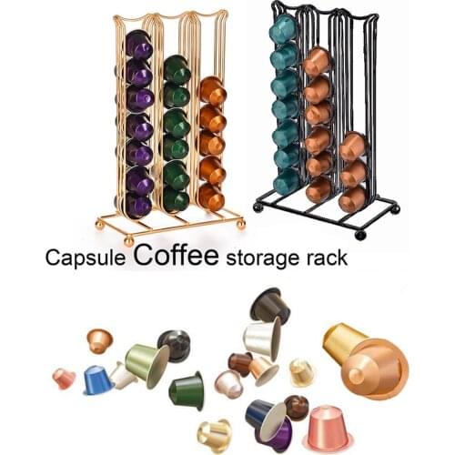 42 Practical Coffee Capsules Pods Holder Dispenser Storage Tower Stand Display Rack Organizer