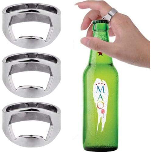 900 pcs finger ring bottle opener Stainless Steel Creative Versatile Bar Beer tool Free Shipping