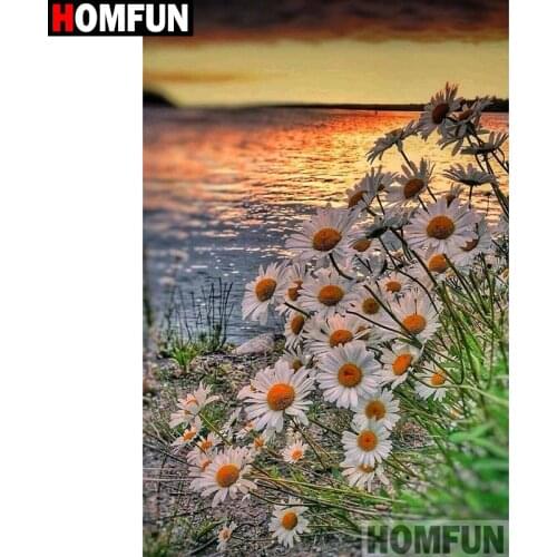 HOMFUN Full Square/Round Drill 5D DIY Diamond Painting "Flower landscape" Embroidery Cross Stitch 3D Home Decor Gift A18377