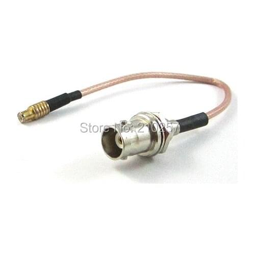 Free Shipping 10pcs Mcx Male to Bnc Female Connector Pigtail Coaxial Cable RG316 15cm