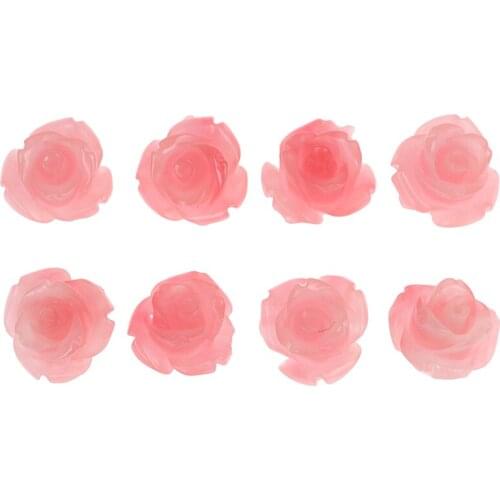 10mm 50Pcs Jewelry DIY Camelia Flower Beads Artificial Coral Beads for Earring Bracelet Neckalce Jewelry DIY accessoires