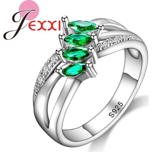 Valuable Novel 925 Sterling Silver Finger Ring Jewelry Fashion Design With Clear Crystal For Woman Girls Lady Wedding Gift