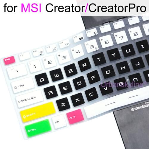 Keyboard Cover for MSI Creator 17 17M P75 15 15M P65 Clear Silicon TPU Protector Skin Case 15.6 17.3 Gaming Laptop Accessories