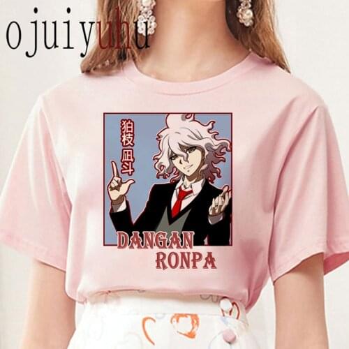 Danganronpa T Shirt Women Kawaii Summer Tops Unisex Nagito Komaeda Graphic Tees Hot Japanese Anime Ouma Kokichi T-shirt Female