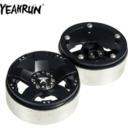 YEAHRUN 2.2inch RC Crawler Wheels Rims for 1:10 Axial SCX10 Wraith 90018 D90 90034 TRX4 Beadlock Wheels Hubs