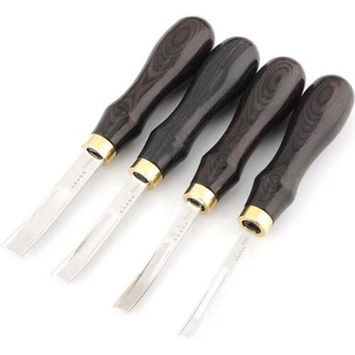 Beveler Leather Edge Skiving Beveler Leather sandalwood handle steel blade Craft Keen Edge Cutting Tool for craftsmen 4/6/8/10mm