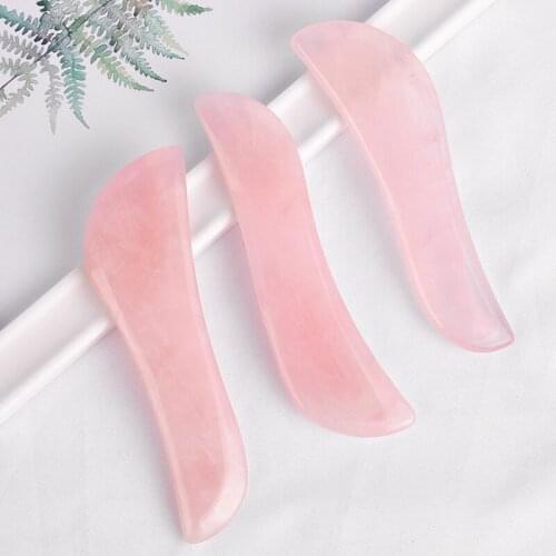 Crystal Gua Sha Women Massager Rose Quartz Face Body Relax Care Massage Tools Beauty Skin Smooth