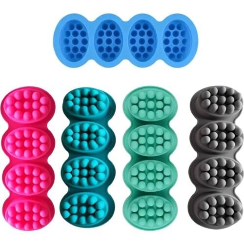 Massage Bar Silicone Molds 4 Cavities 4.5oz Soap Mold DIY Soap Making 5 Colors