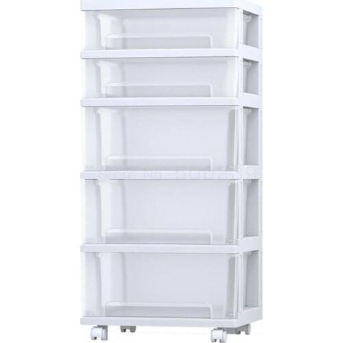 Multi-storey Kitchen Bathroom Plastic Drawer Shelf Toy Finishing Snack Storage Box Transparent Cabinet Clothes Box