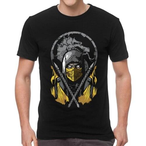 Fashion Mortal Kombat T Shirts Men Short Sleeve Cotton T-shirts Sub Zero Scorpion Tee Novelty Tshirt Gift Idea