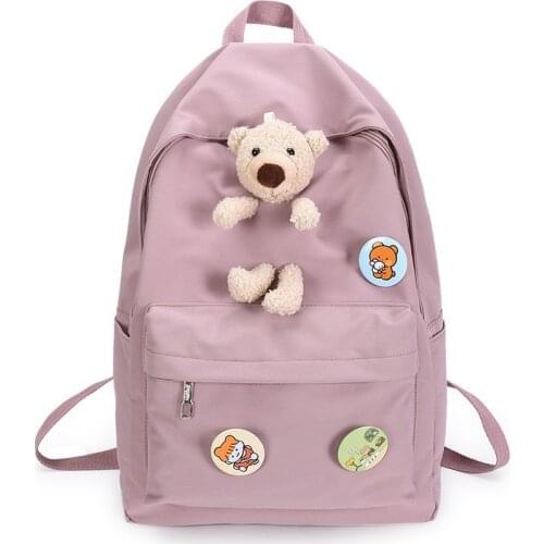 Fashion Waterproof Backpacks For School Teenagers Girls Cute Student Bookbag Travel Mochila New Kawaii Nylon Women Backpack