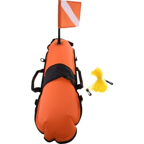 Diving Floating Mat Surface Marker Inflatable Dive Flag Buoy Signal Float
