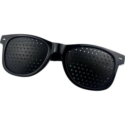Unisex Vision Care Pinholes Eye Exercise Eyeglasses Pinholes Glasses Eyesight Improve plastic High Quality Black