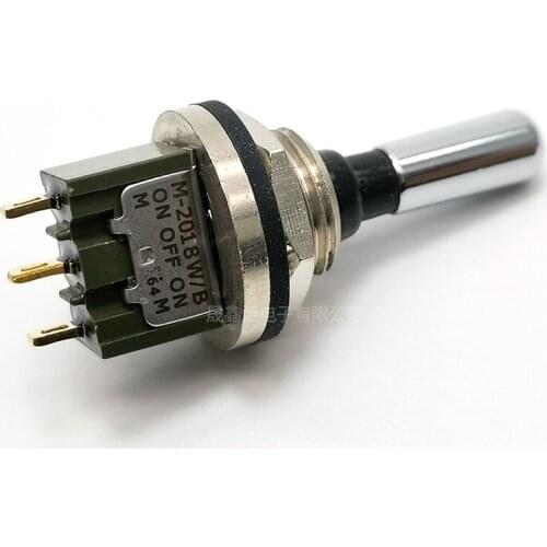 Original new 100% M-2018WB double reset waterproof button car rocker switch 6A125VAC 3pin 3 gear