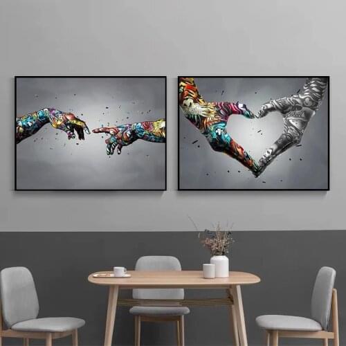 Street Art Hands Posters And Prints Canvas Painting Wall Art Pictures For Living Room Modern Home Decor Wall Painting Cuadros