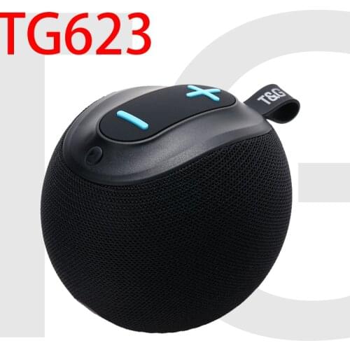 TG623 Portable Round Bluetooth Speaker Outdoor Wireless Music Speaker Wireless TWS Stereo Subwoofer Support TF Card FM Radio AUX